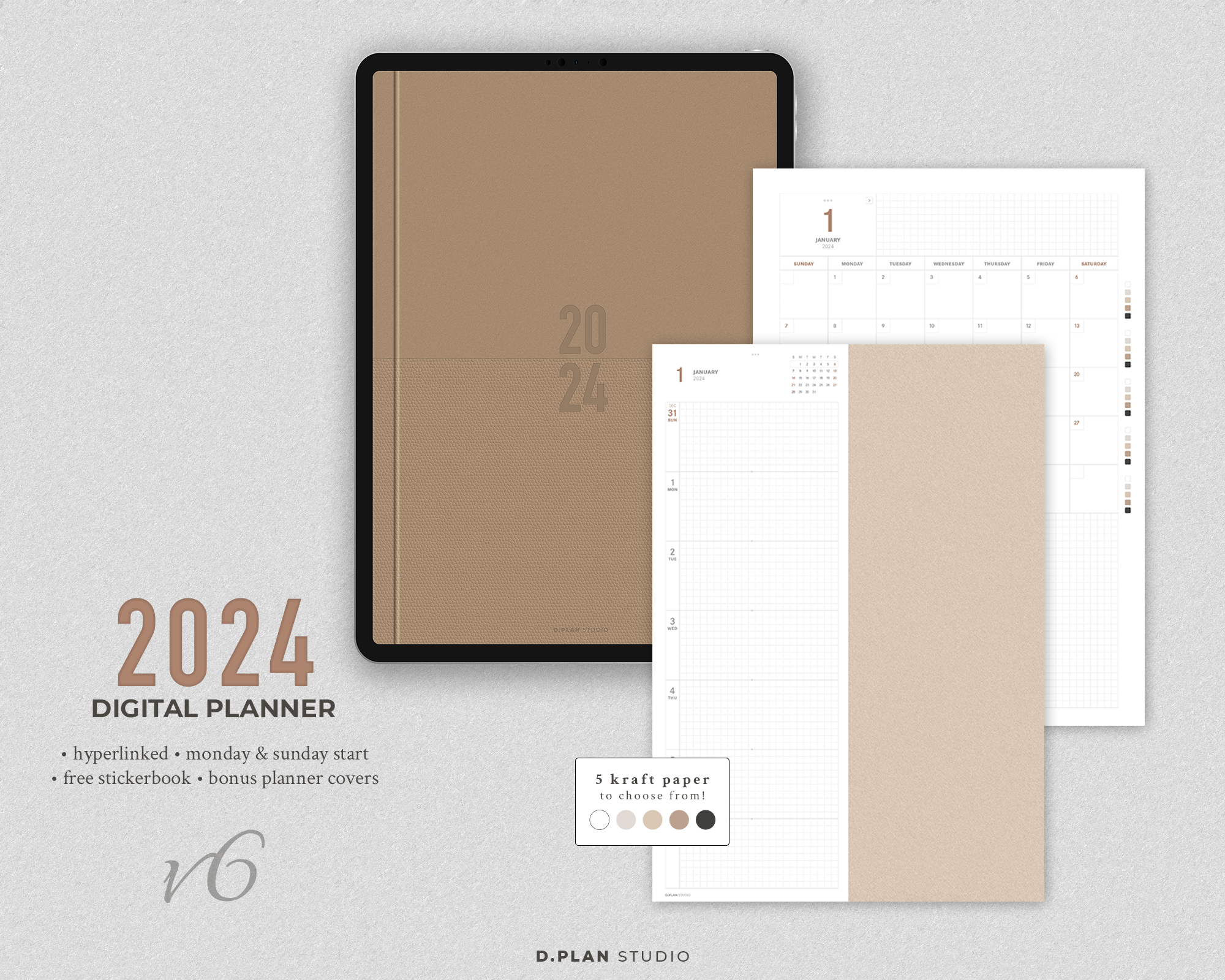 Digital Planner 2024 - Q1 Edition, 124 Pages