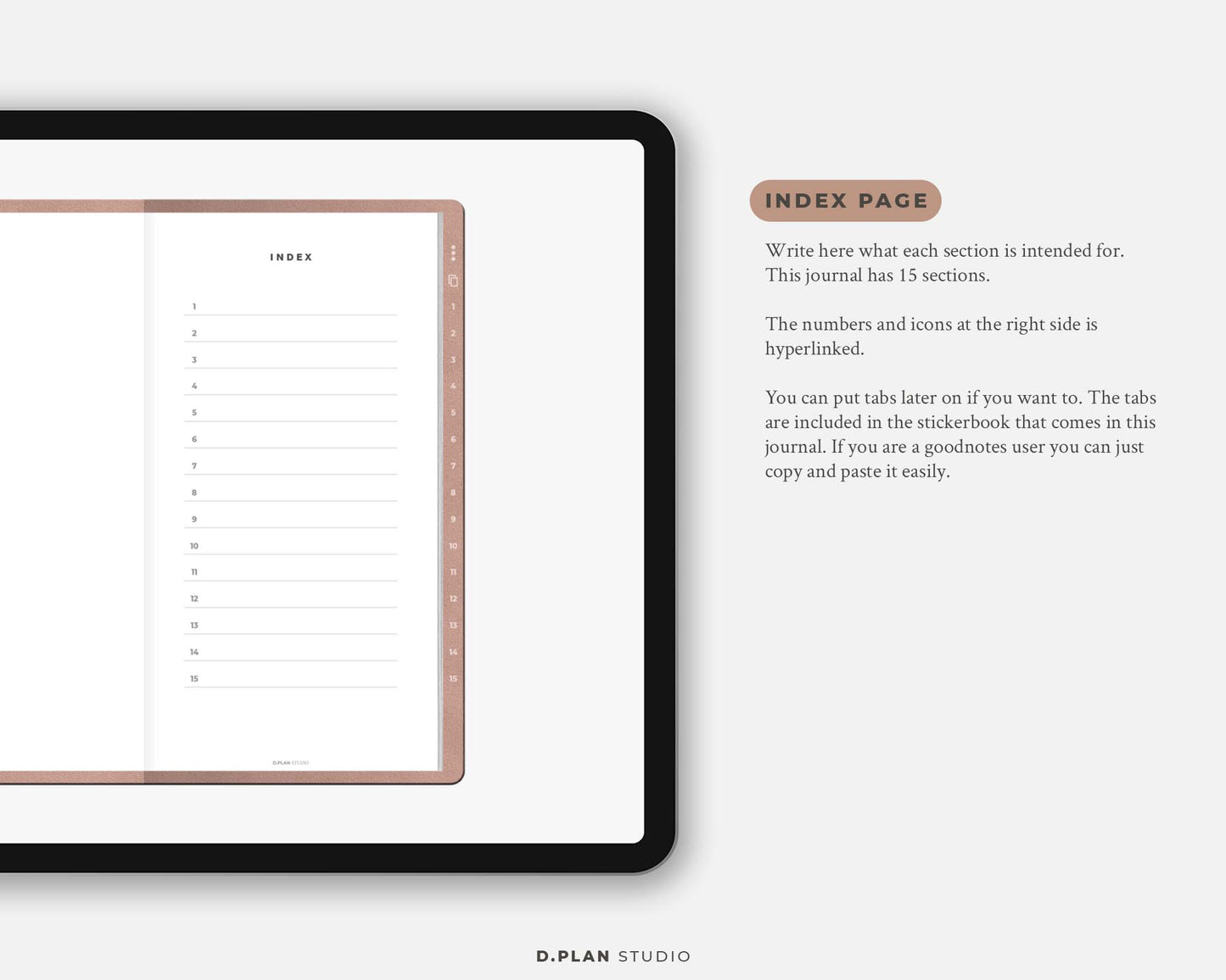 Hyperlinked Digital Journal Slim - Blush Pink