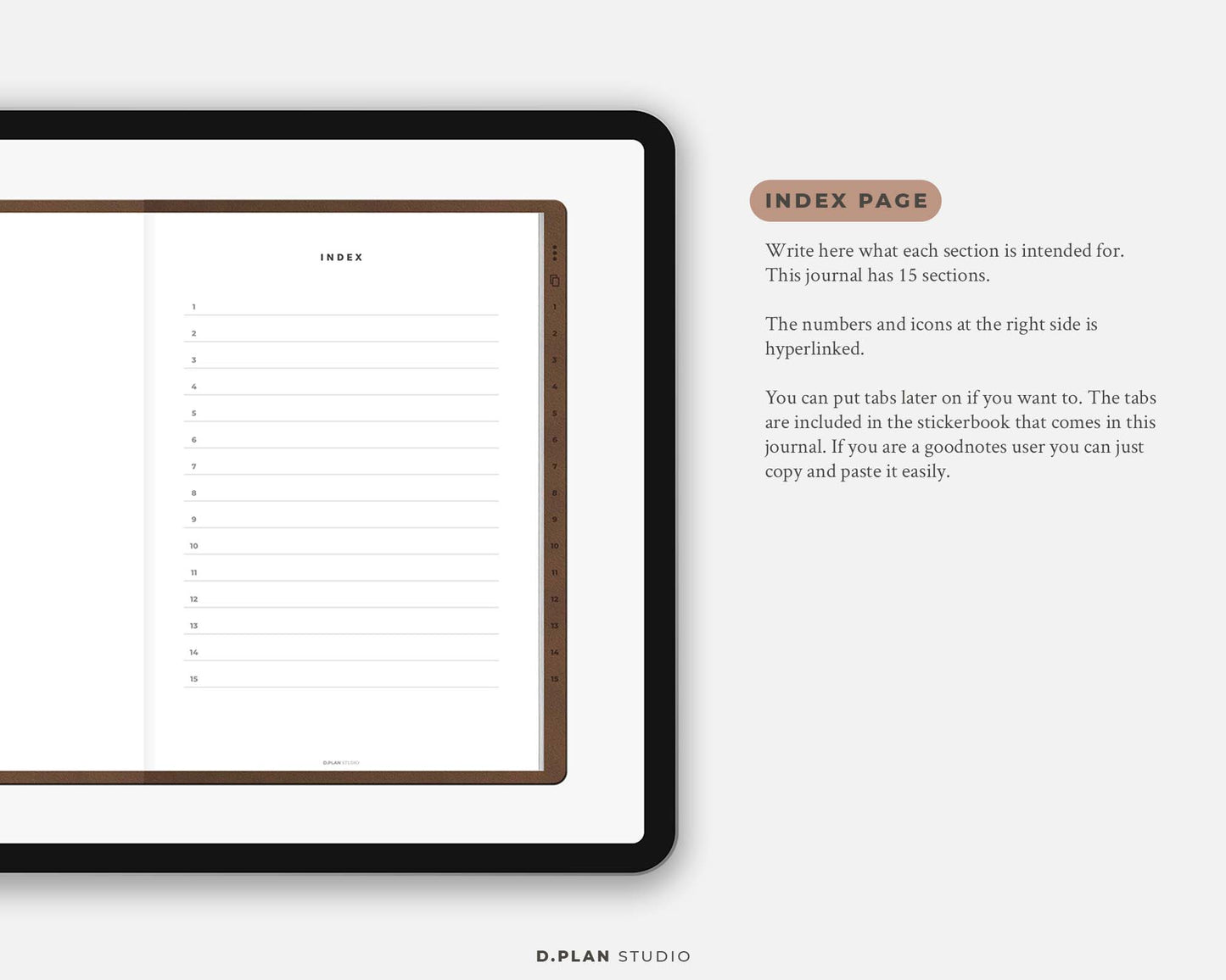 Hyperlinked Digital Journal Regular - Dark Brown