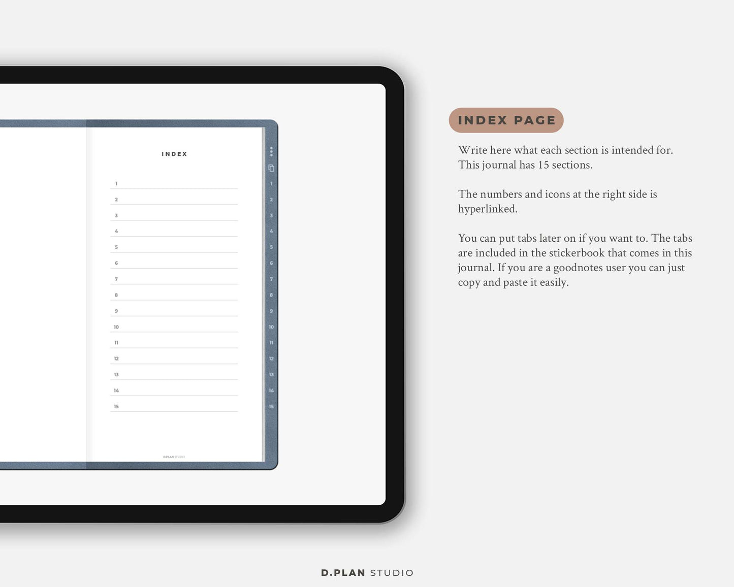 Hyperlinked Digital Journal Slim - Powder Blue