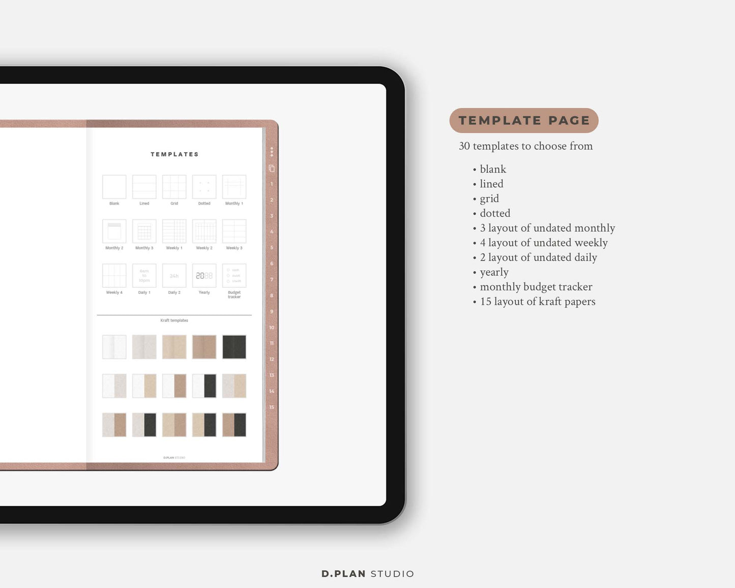 Hyperlinked Digital Journal Slim - Blush Pink