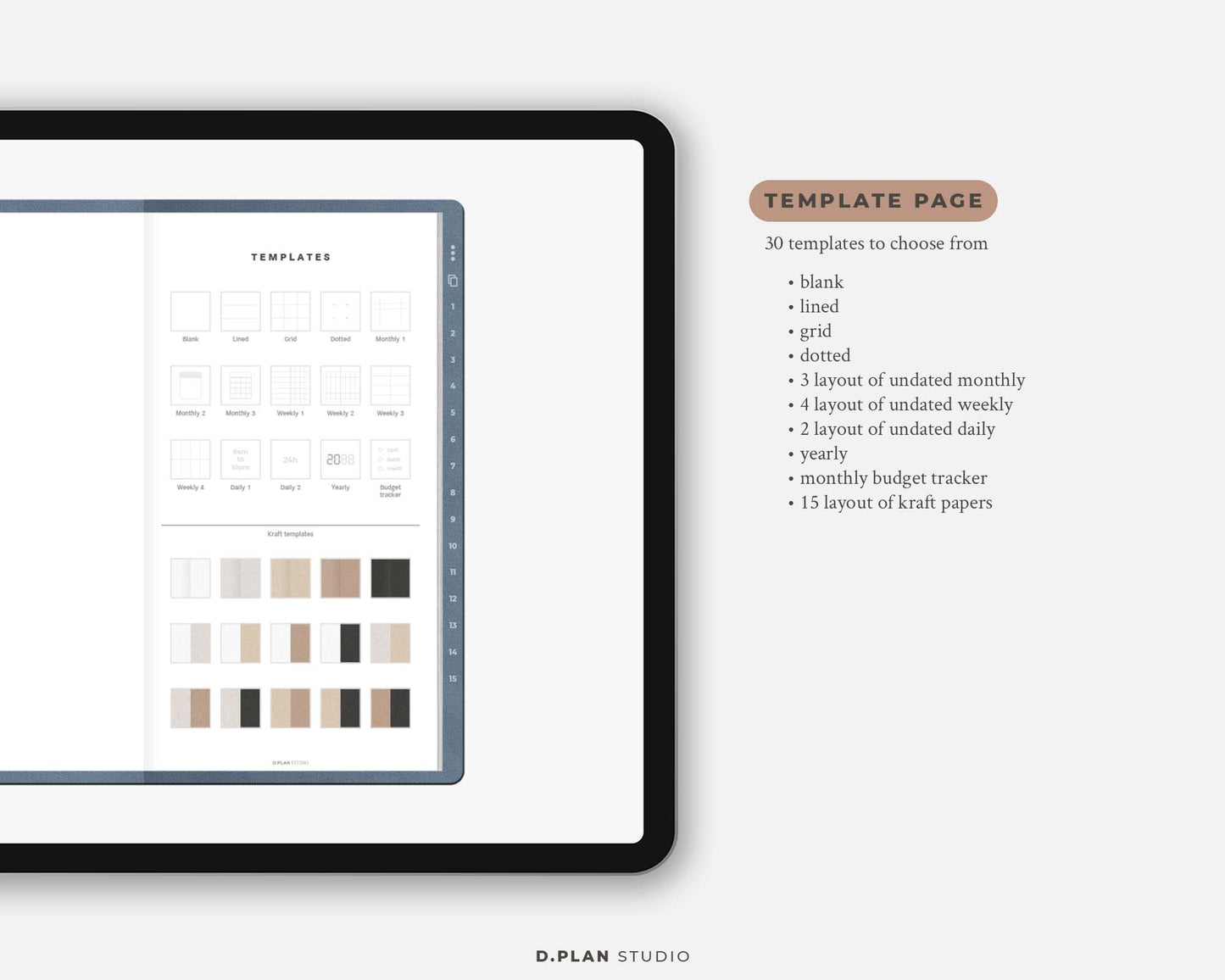 Hyperlinked Digital Journal Slim - Powder Blue