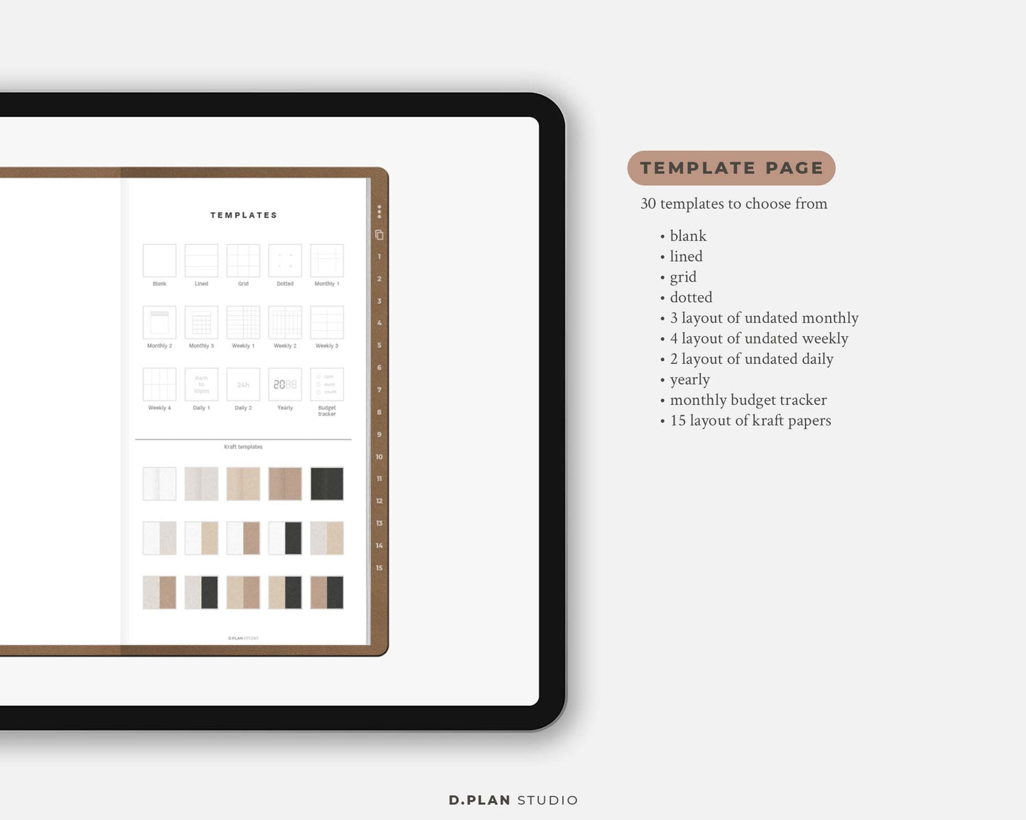 Hyperlinked Digital Journal Slim - Mocha
