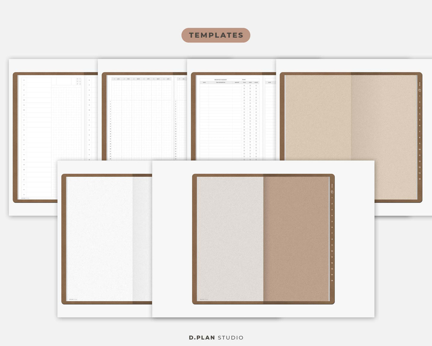 Hyperlinked Digital Journal Slim - Mocha