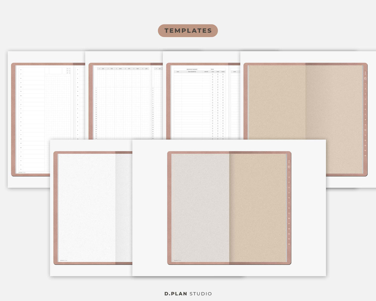 Hyperlinked Digital Journal Slim - Blush Pink