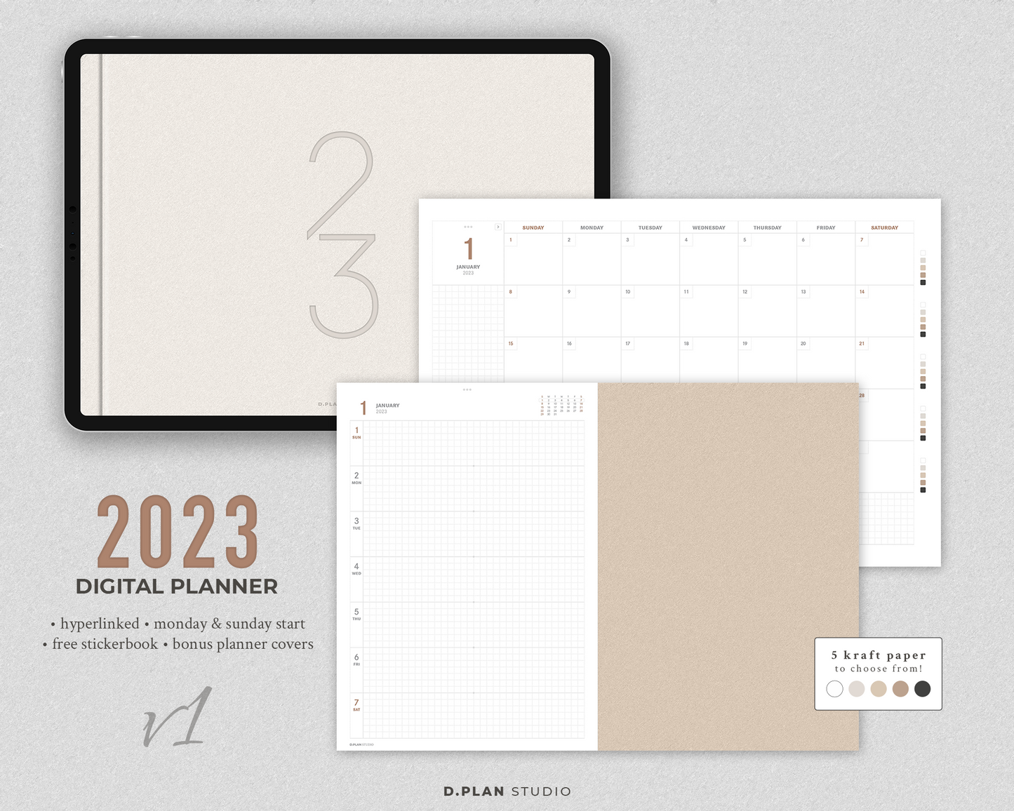 2023 Hyperlinked Digital Planner - V1