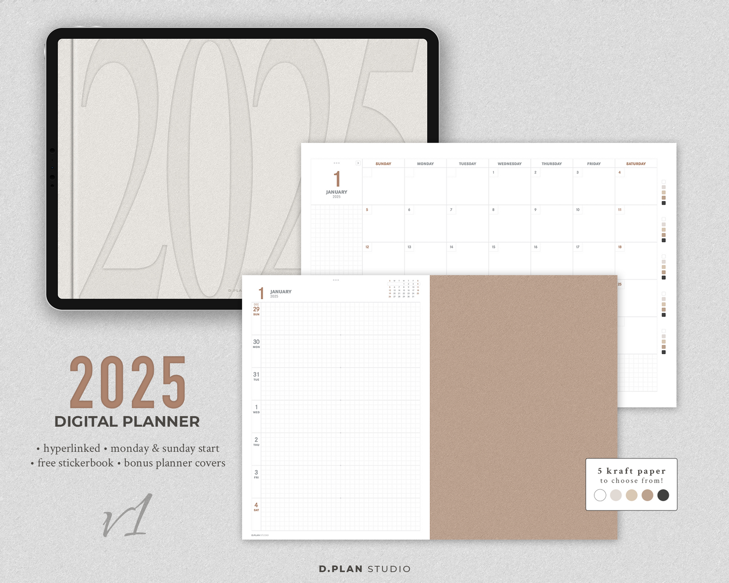 2025 Hyperlinked Digital Planner - V1