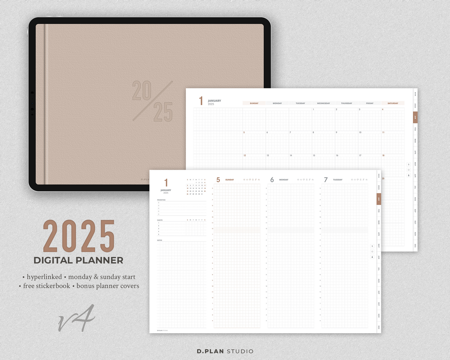 2025 Hyperlinked Digital Planner - V4