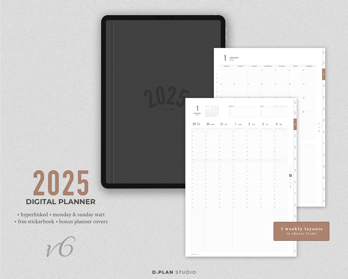 2025 Hyperlinked Digital Planner - V6