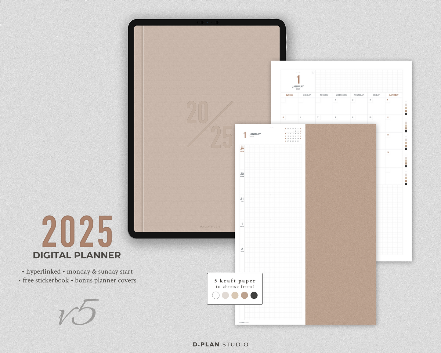 2025 Hyperlinked Digital Planner - V5