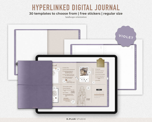 Hyperlinked Digital Journal Regular - Violet