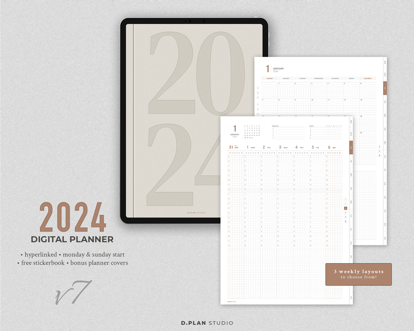 2024 Hyperlinked Digital Planner - V7