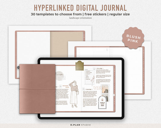 Hyperlinked Digital Journal Regular - Blush Pink